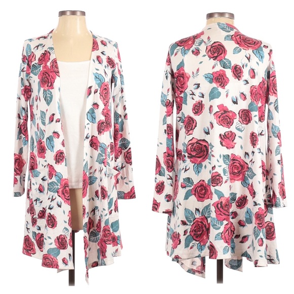 LuLaRoe Sweaters - LuLaRoe 2XL plus size Caroline Rose Long sleeve maxi style duster sweater NWT